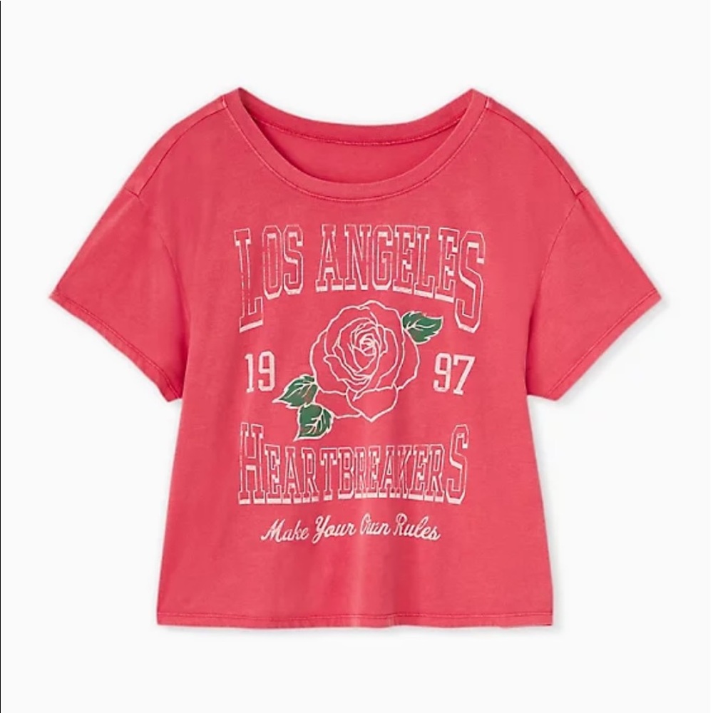 Los Angeles Heartbreakers Red Crop Crew Tee - Torrid